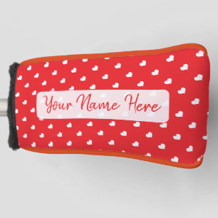 Hartjes Fijne Valentijnsdag Modern Liefdespatroon Golfheadcover