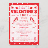 Hartjes Fijne Valentijnsdag Modern Liefdespatroon Menu (Achterkant)