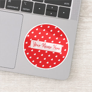 Hartjes Fijne Valentijnsdag Modern Liefdespatroon Sticker