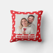 Hartjes Fijne Valentijnsdag Modern Love Patroon Kussen (Achterkant)