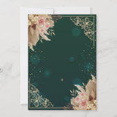 Hartjes Frame Bloemen Groen Huwelijksjubileum Kaart (Achterkant)