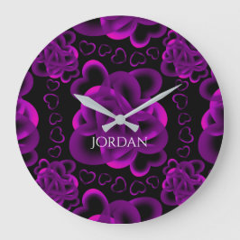 Hartjes genoeg patroon grote klok