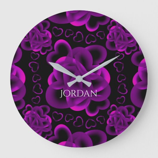 Hartjes genoeg patroon grote klok (Voorkant)