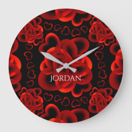 Hartjes genoeg patroon grote klok