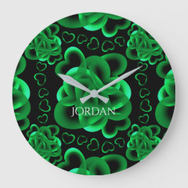 Hartjes genoeg patroon grote klok