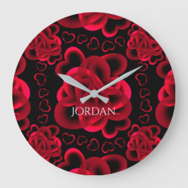 Hartjes genoeg patroon grote klok