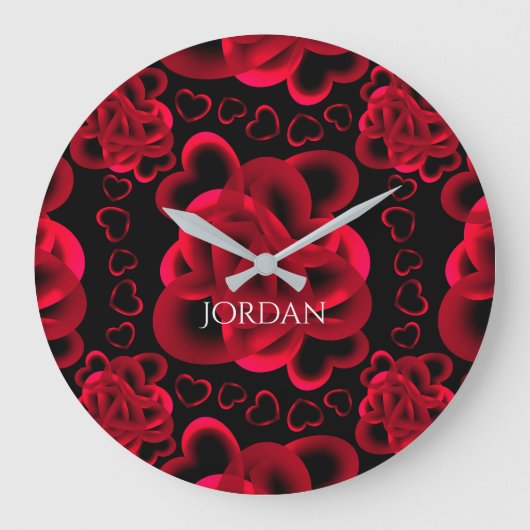 Hartjes genoeg patroon grote klok (Voorkant)