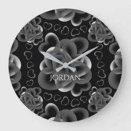 Hartjes genoeg patroon grote klok