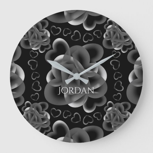 Hartjes genoeg patroon grote klok (Voorkant)