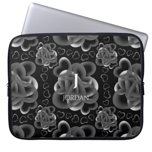 Hartjes genoeg patroon laptop sleeve (Voorkant)