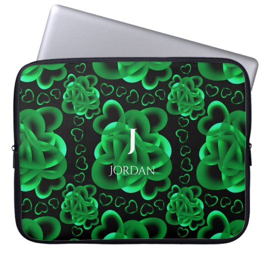 Hartjes genoeg patroon laptop sleeve (Voorkant)