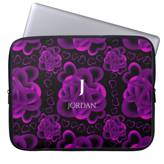 Hartjes genoeg patroon laptop sleeve (Voorkant)