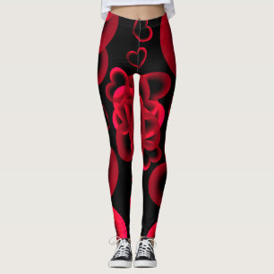 Hartjes genoeg patroon leggings