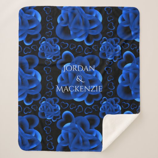 Hartjes genoeg patroon sherpa deken (Voorkant)