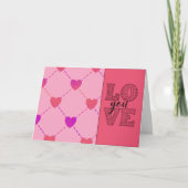 Hartjes houden van jou valentijnsdag feestdagen kaart (Voorkant)