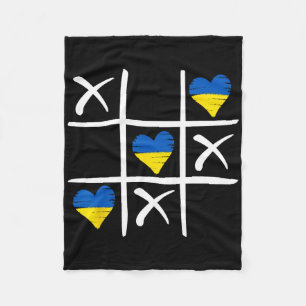 Hartjes in de kleuren van de Oekraïense vlag Fleece Deken