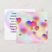 Hartjes in het rood en roze feestdagenkaart (Voorkant / Achterkant)