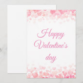 Hartjes in overvloed: Gelukkig Valentijnsdag Kaart (Voorkant / Achterkant)