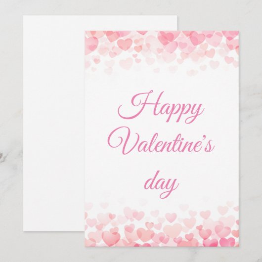 Hartjes in overvloed: Gelukkig Valentijnsdag Kaart (Voorkant / Achterkant)