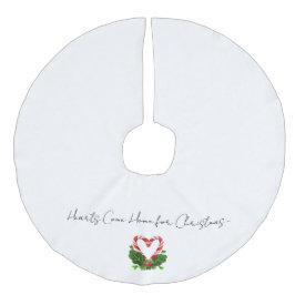 Hartjes komen thuis voor Kerstmis Candy Cane Vakan Imitatie Linnen Kerstboom Kleed