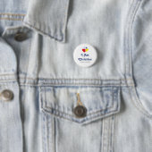 Hartjes Kruis Ronde Button 3,2 Cm (In situ)