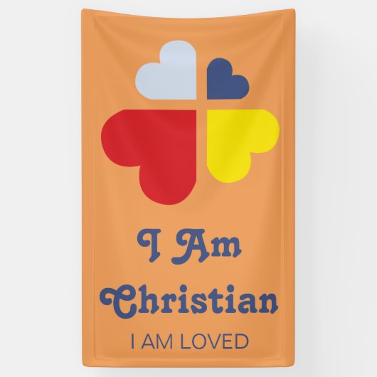Hartjes Kruis Spandoek (Verticaal)