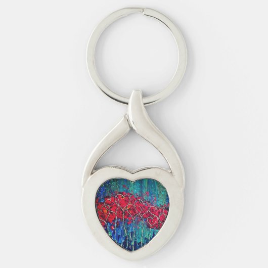 Hartjes Metalen Sleutelhanger (Voorkant)