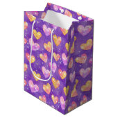 hartjes motief 3 medium cadeauzakje (Voorkant Gekanteld)