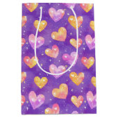 hartjes motief 3 medium cadeauzakje (Voorkant)