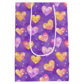 hartjes motief 3 medium cadeauzakje (Achterkant)