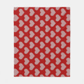 Hartjes Naadloos Patroon Fleece Deken (Voorkant)