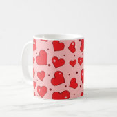 Hartjes Naadloos Patroon  Koffiemok (Voorkant links)