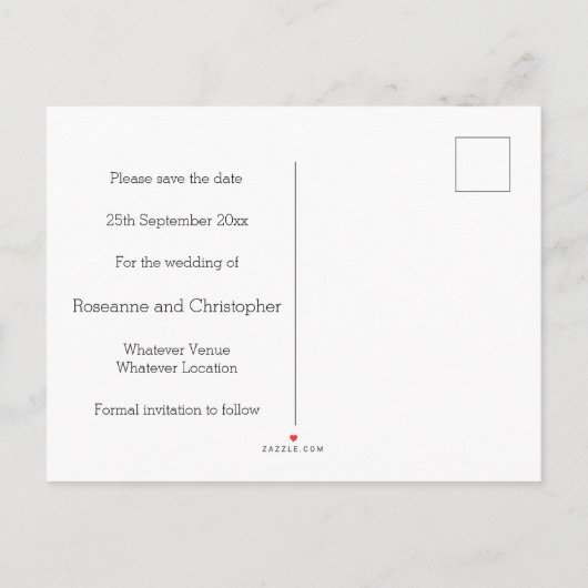 Hartjes Ontwerp Goudkleurig Huwelijk Bewaar De Dat Aankondigingskaart (Achterkant)