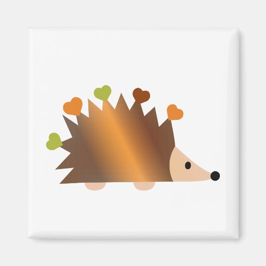 Hartjes op een Egel Magneet (Voorkant)