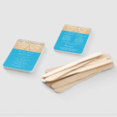 Hartjes op het strand Huwelijksceremonieprogramma Handwaaier (Niet-gemonteerd)