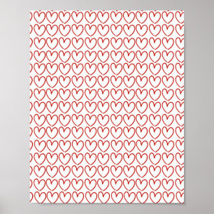 Hartjes patroon poster