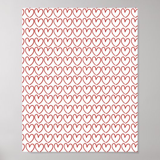 Hartjes patroon poster (Voorkant)