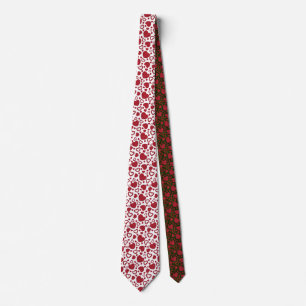 Hartjes Rode Rozen Patroon Minimalistische Valenti Stropdas