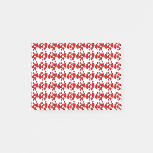 Hartjes Romantische Doodle Herhalingspatroon Post-it® Notes (Voorkant)