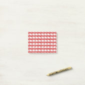 Hartjes Romantische Doodle Herhalingspatroon Post-it® Notes (Op bureau)
