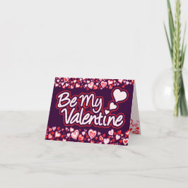 Hartjes rood roze paars voor mijn Valentijnsdag  Feestdagen Kaart