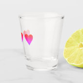 Hartjes Rood Roze Valentijnsdag Trouw Shotglas Shot Glas (Rechts)
