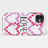 Hartjes Roze Rood LIEFDE Case-Mate iPhone Case (Achterkant (horizontaal))