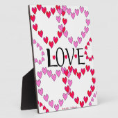 Hartjes Roze Rood LIEFDE Fotoplaat (Zijkant)