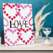 Hartjes Roze Rood LIEFDE Fotoplaat (Zijkant)