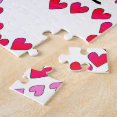 Hartjes Roze Rood LIEFDE Legpuzzel (Zijkant)