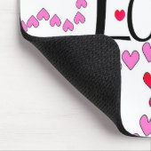 Hartjes Roze Rood LIEFDE Muismat (Hoek)