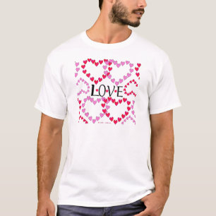 Hartjes Roze Rood LIEFDE T-shirt