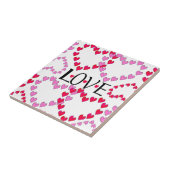 Hartjes Roze Rood LIEFDE Tegeltje (Zijkant)