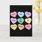 Hartjes Snoep Wiskunde Leraar Valentijnsdag Algebr Kaart (Gele Bloem)